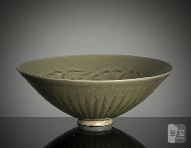 A finely carved 'Yaozhou' celadon lotus bowl - 图2